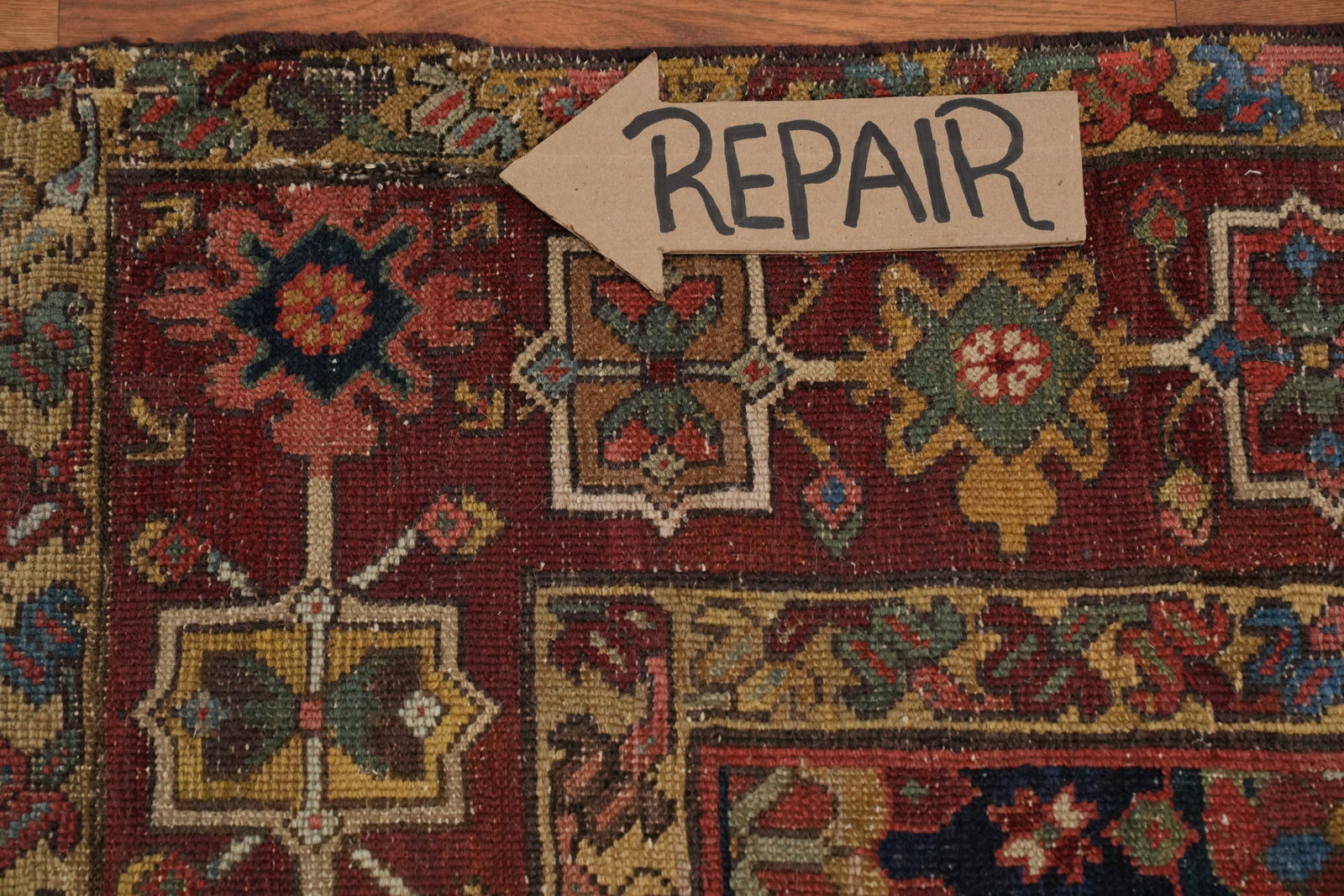 Pre-1900 Vegetable Dye Heriz Bakhshayesh Persian Rug 8x17 - 5