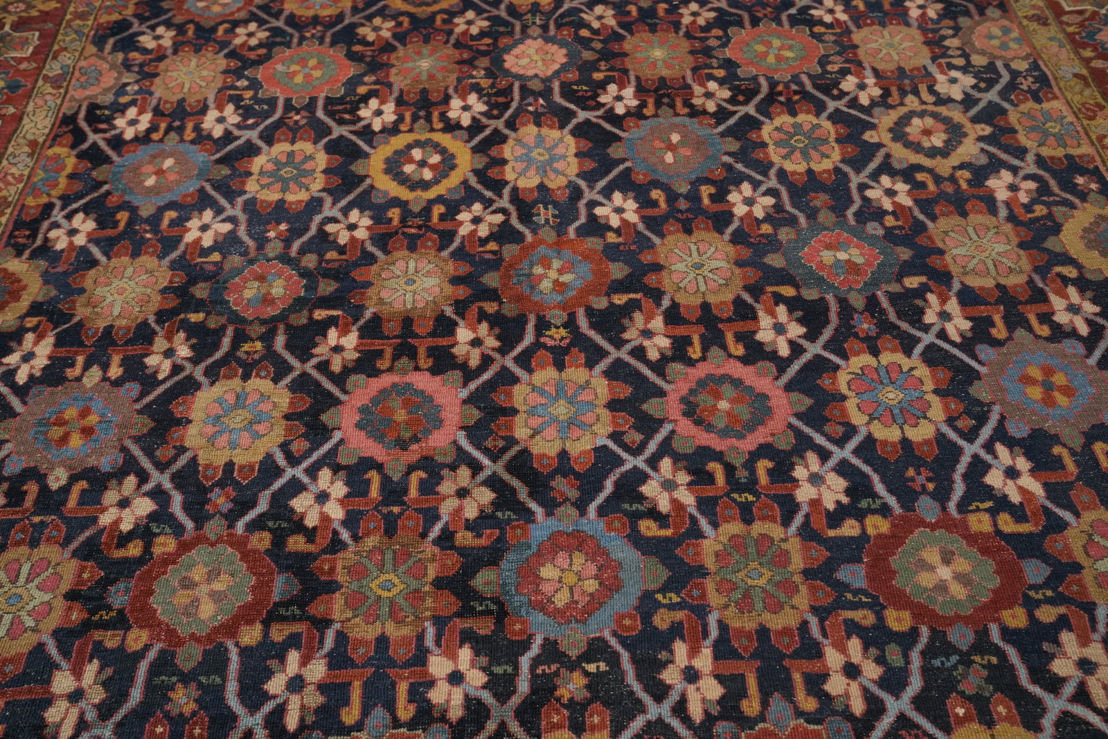 Pre-1900 Vegetable Dye Heriz Bakhshayesh Persian Rug 8x17 - 7