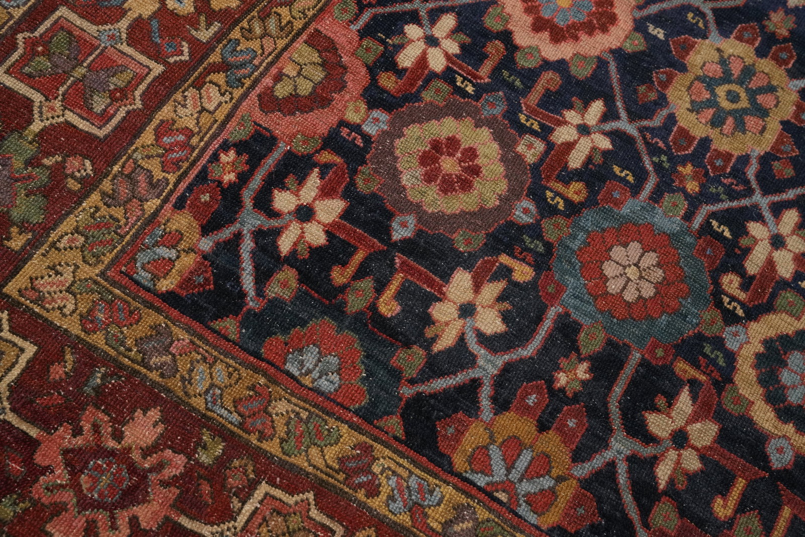 Pre-1900 Vegetable Dye Heriz Bakhshayesh Persian Rug 8x17 - 9