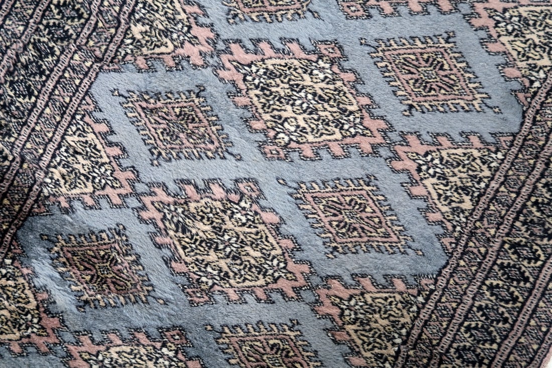 Handmade vintage Uzbek Bukhara runner 2.4' x 8' (75cm x 244cm) 1960s - 4