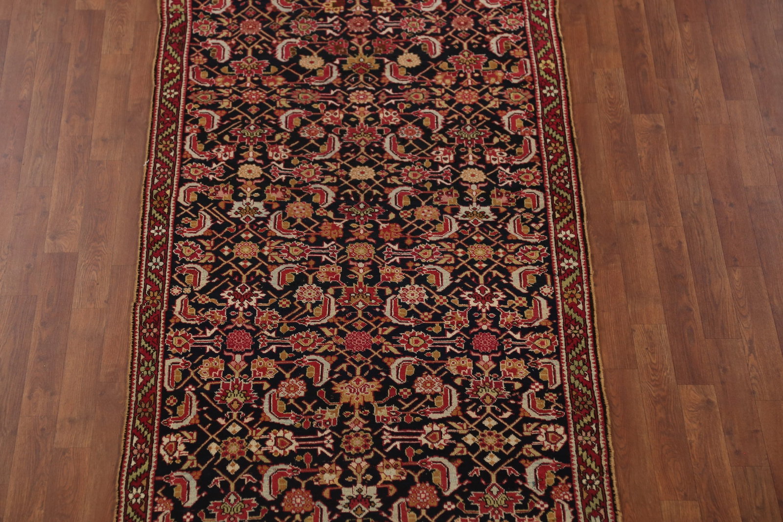 Pre-1900 Vegetable Dye Karabagh Persian Runner Rug 4x20 - 5