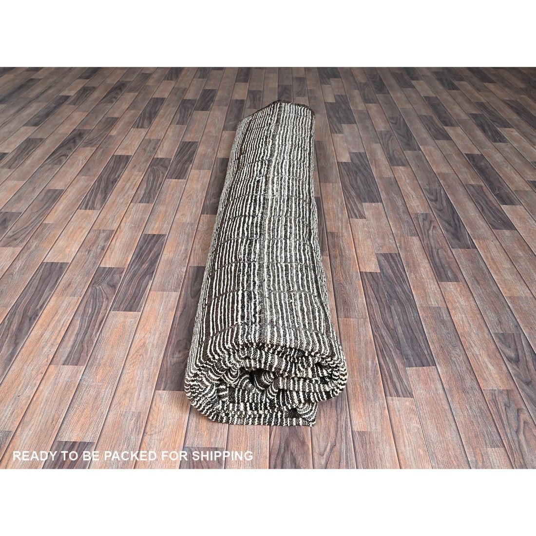 Daisy White Moroccan Weave with Box Design Hand Knotted Pure Wool Rug - 9