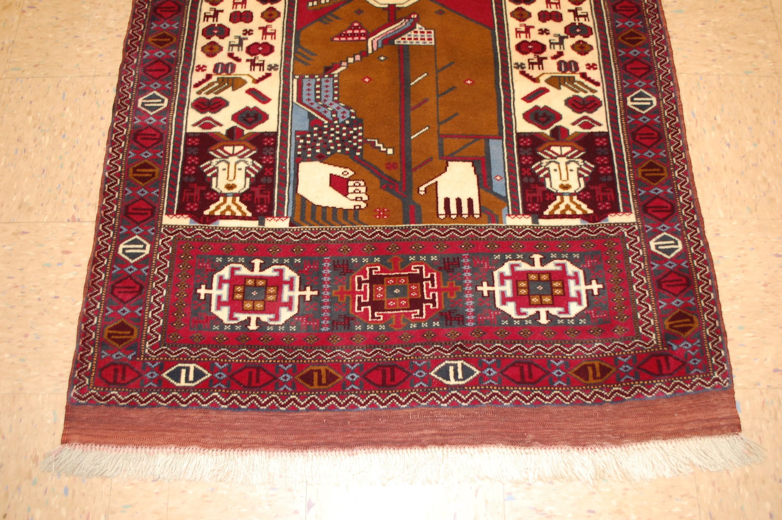 PERSIAN BALOUCHI RUG 3'6" x 4' - 3