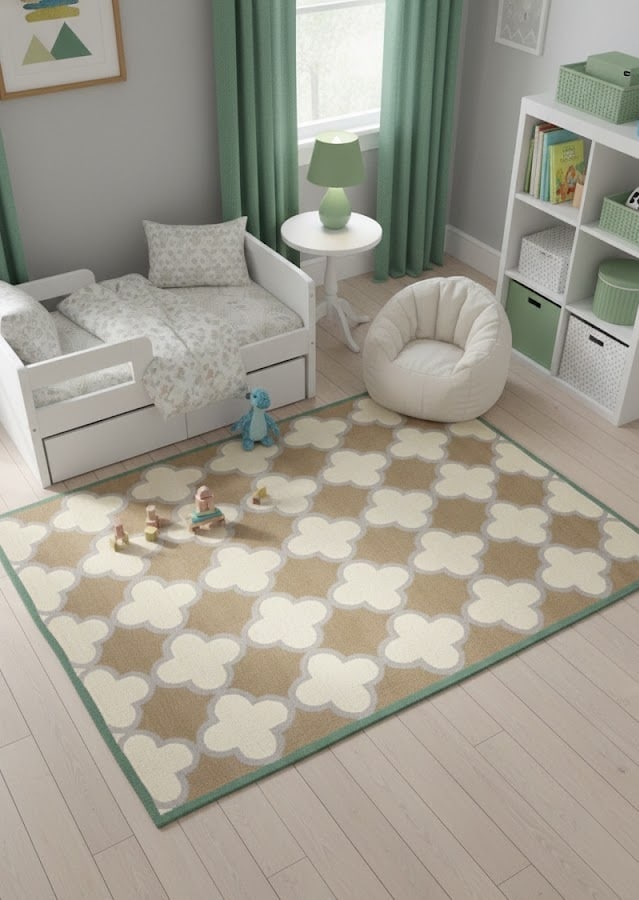 Multicolored Trellis 5X8 Hand-Tufted Modern Rug - 2