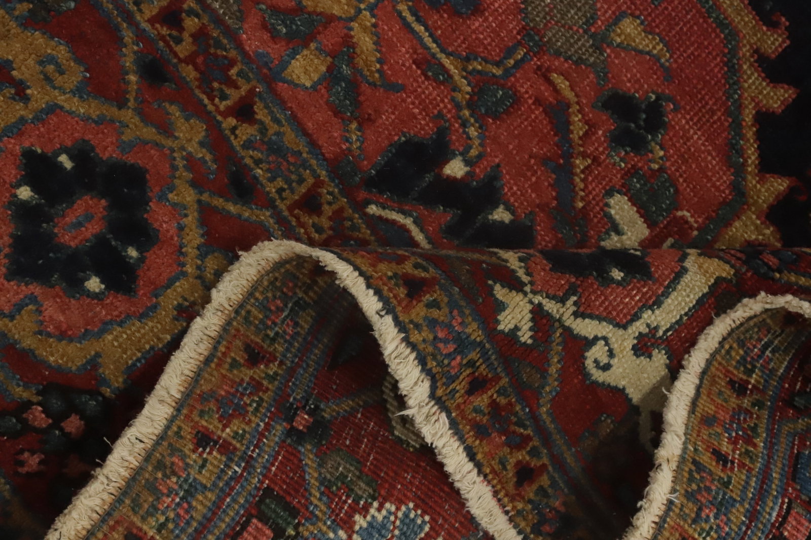 Pre-1900 Vegetable Dye Heriz Serapi Persian Area Rug 8x11 - 12