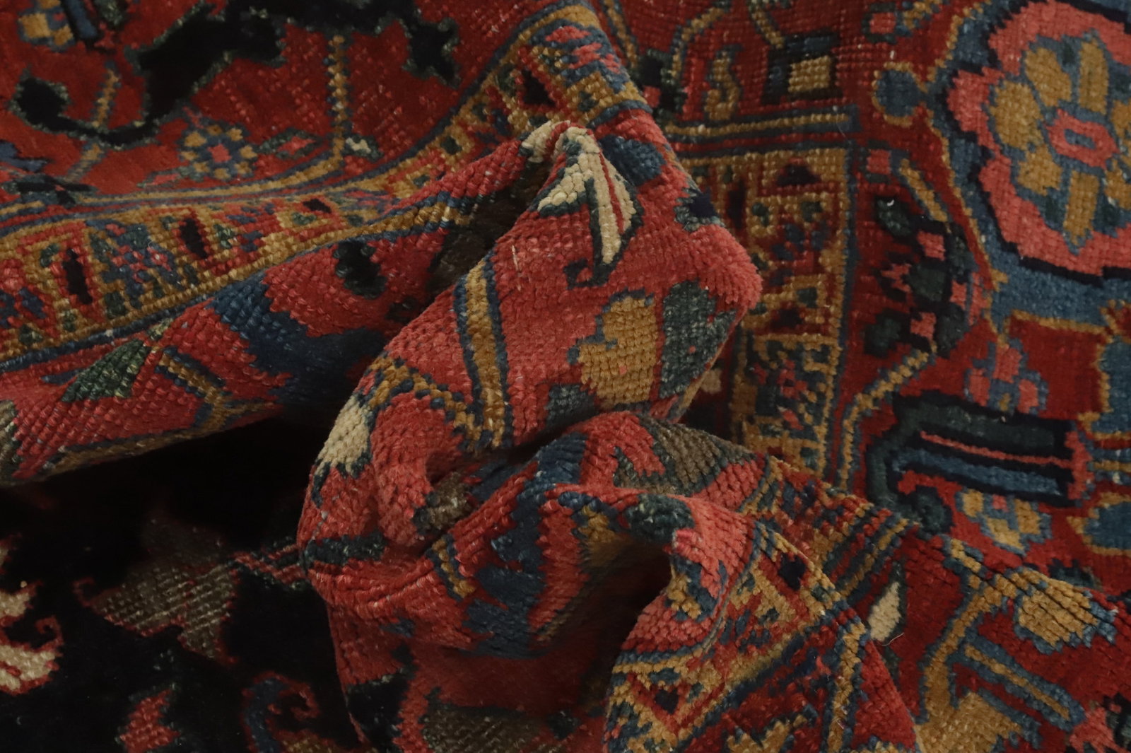 Pre-1900 Vegetable Dye Heriz Serapi Persian Area Rug 8x11 - 13