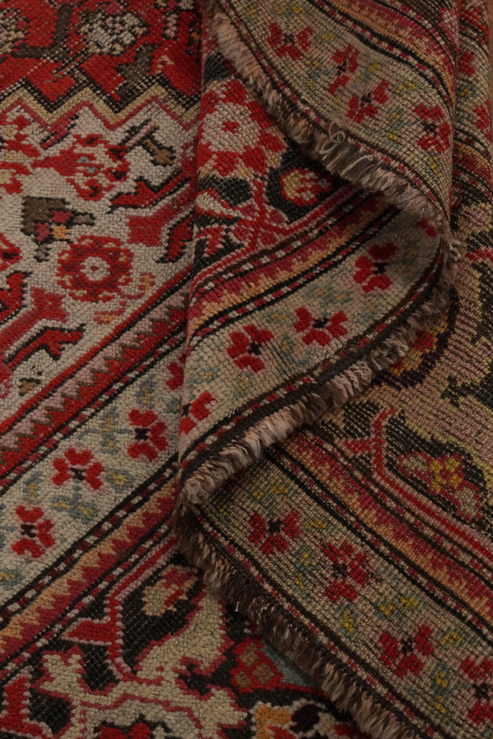 Pre-1900 Vegetable Dye Bidjar Persian Area Rug 7x12 - 13