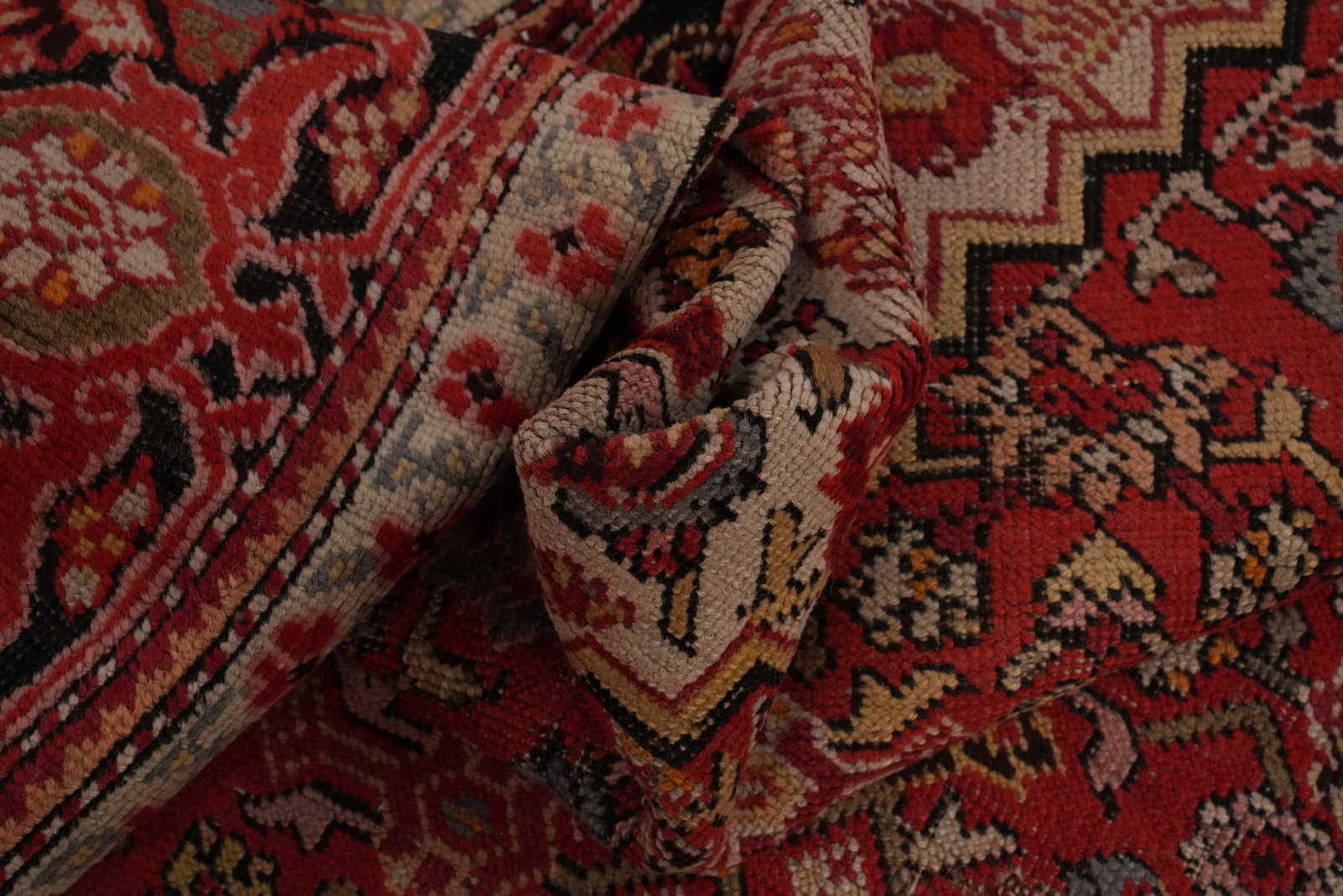 Pre-1900 Vegetable Dye Bidjar Persian Area Rug 7x12 - 14