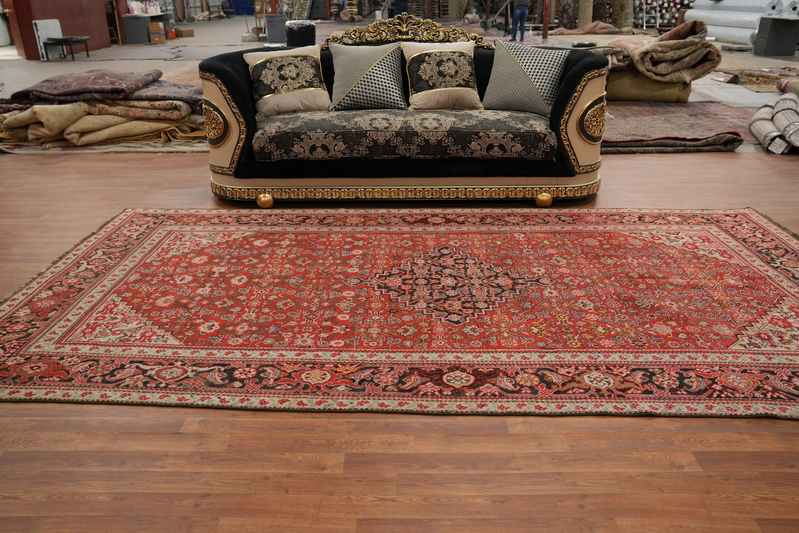 Pre-1900 Vegetable Dye Bidjar Persian Area Rug 7x12 - 3