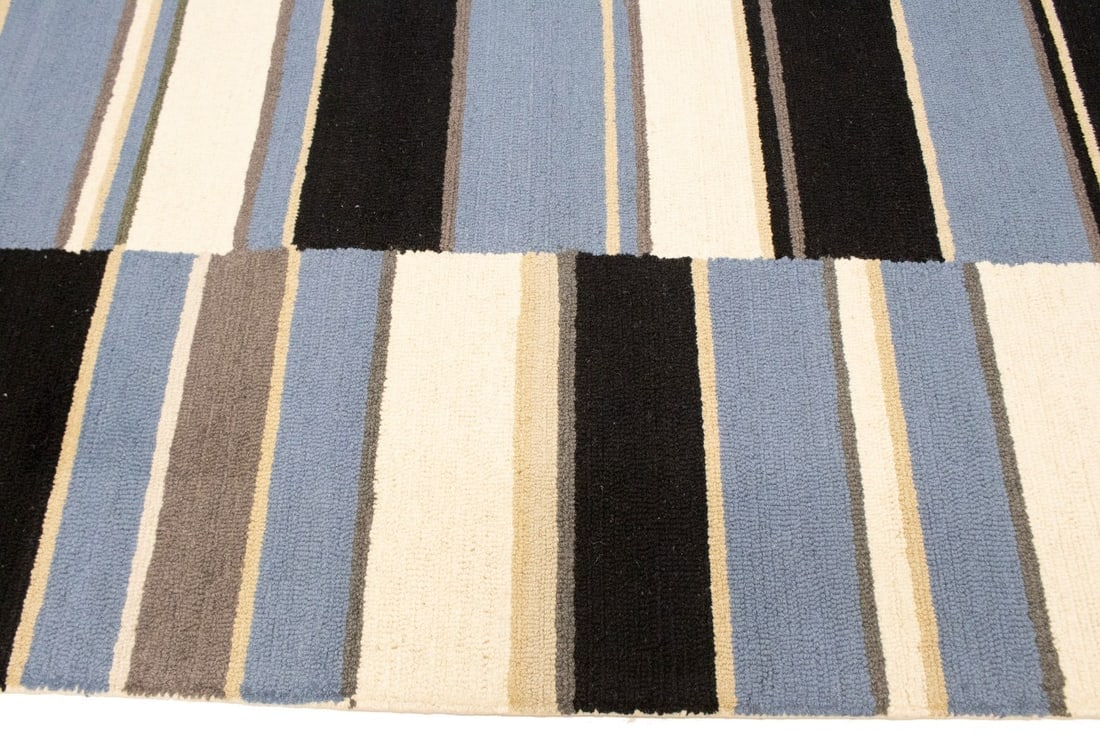 Multicolored Stripes 5X8 Hand-Tufted Modern Rug - 10