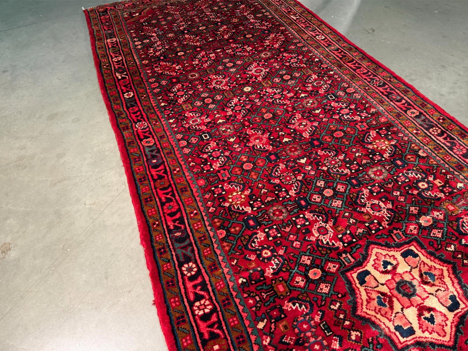 Stunning Persian Hamedan Rug 4x14.2 - 4