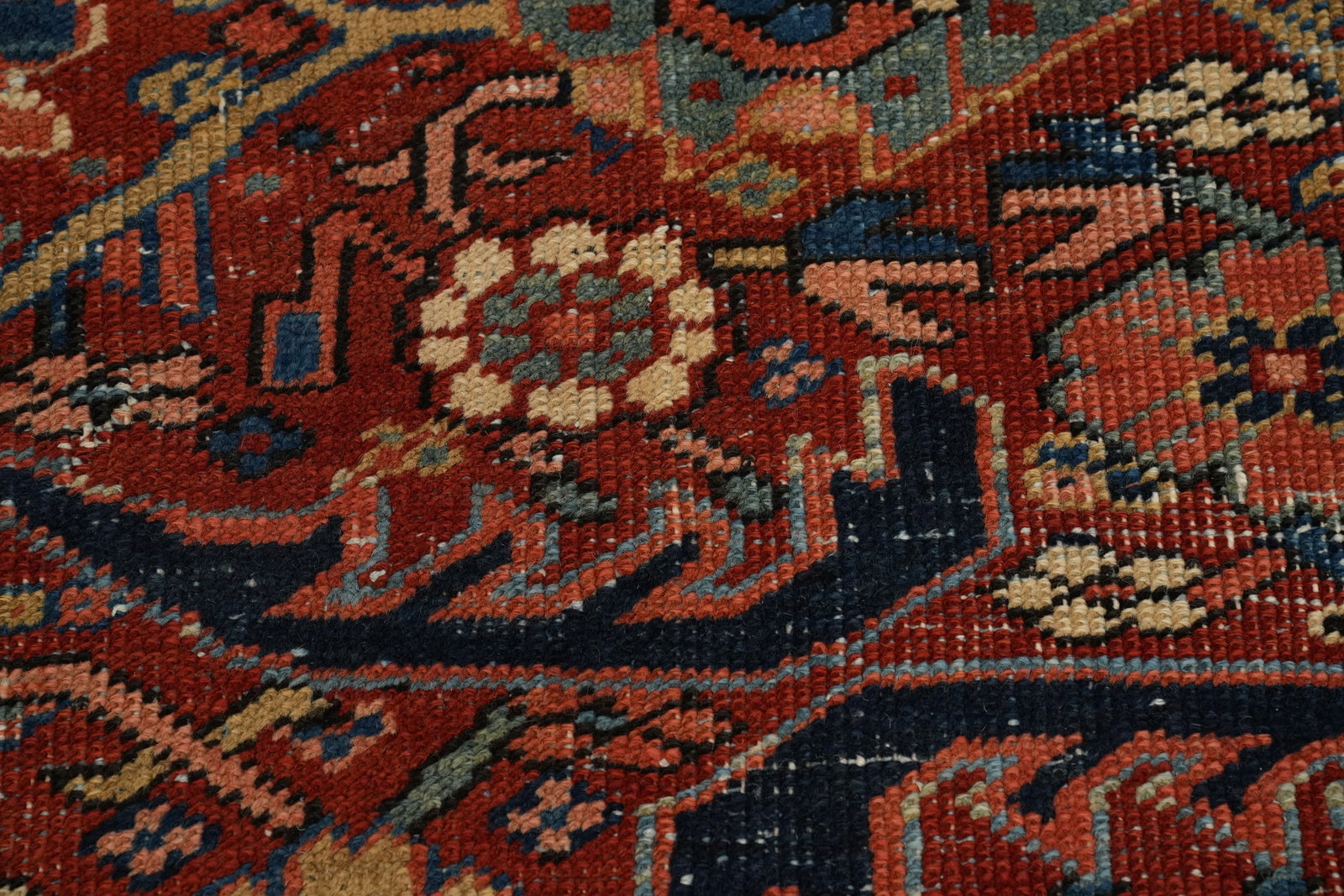 Pre-1900 Vegetable Dye Heriz Serapi Persian Area Rug 8x11 - 9