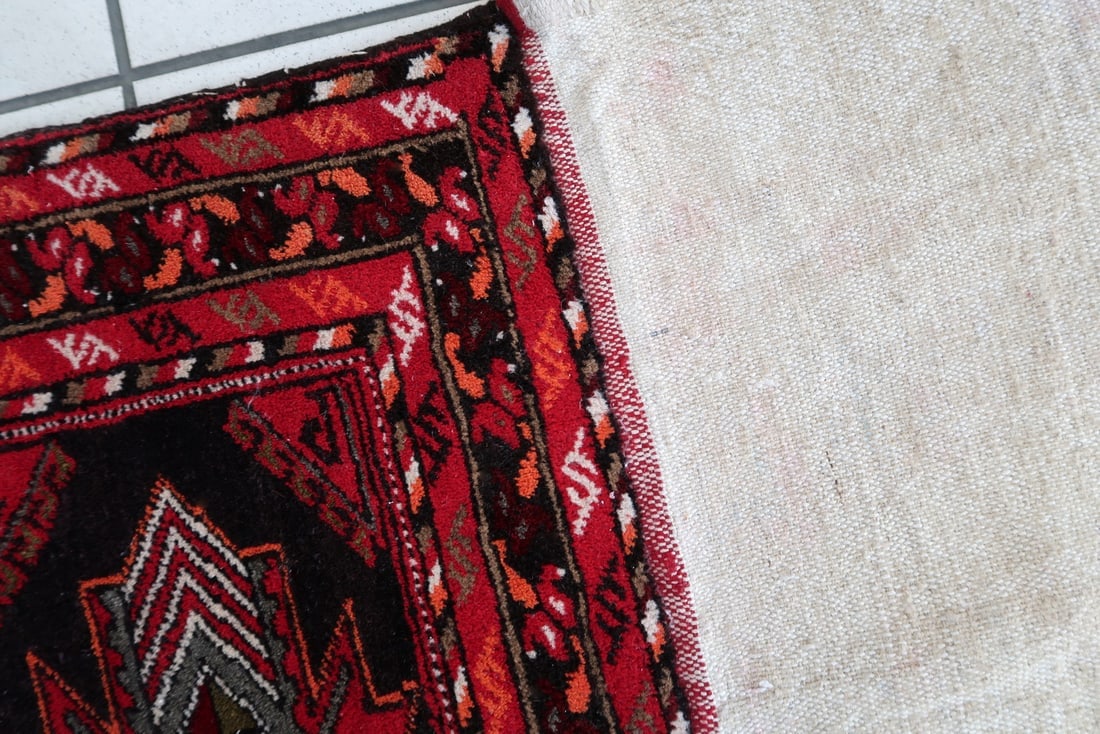 Handmade vintage Persian Malayer salt bag 1.6' x 2.6' (50cm x 80cm) 1960s - 3