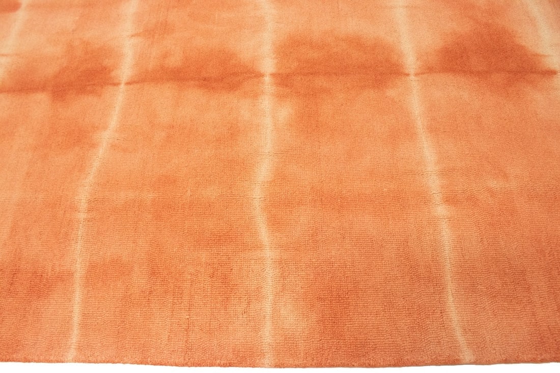 Coral Red Tie-Dye 5X8 Hand-Tufted Modern Rug - 10