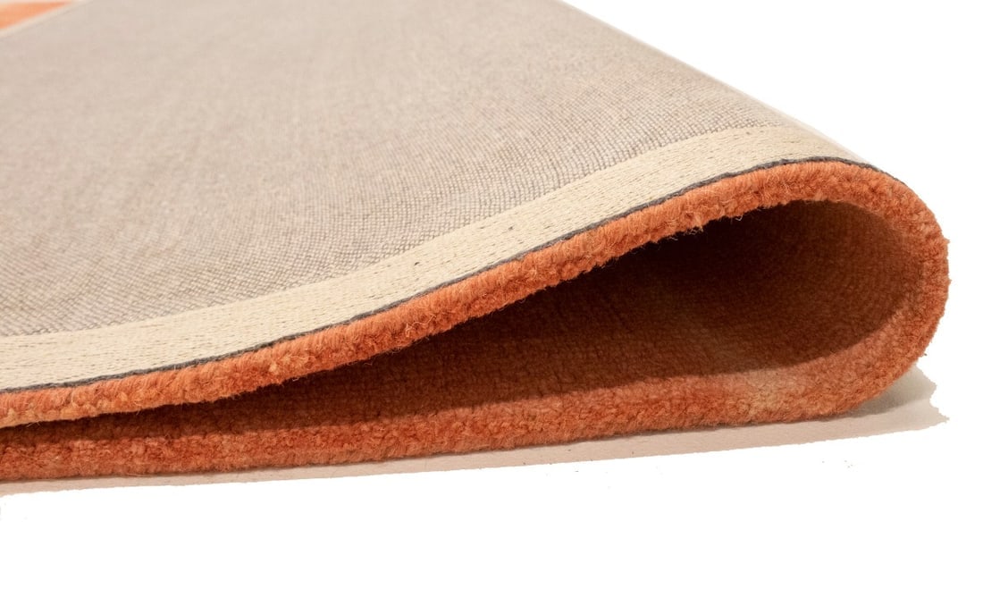 Coral Red Tie-Dye 5X8 Hand-Tufted Modern Rug - 15