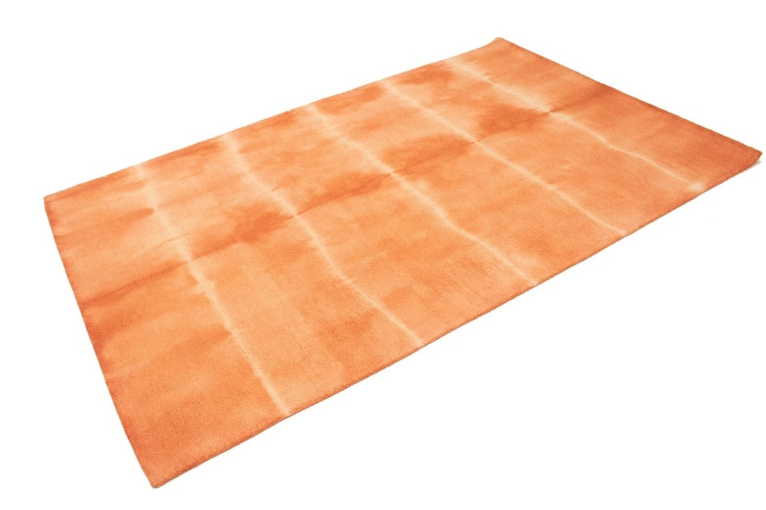 Coral Red Tie-Dye 5X8 Hand-Tufted Modern Rug - 4