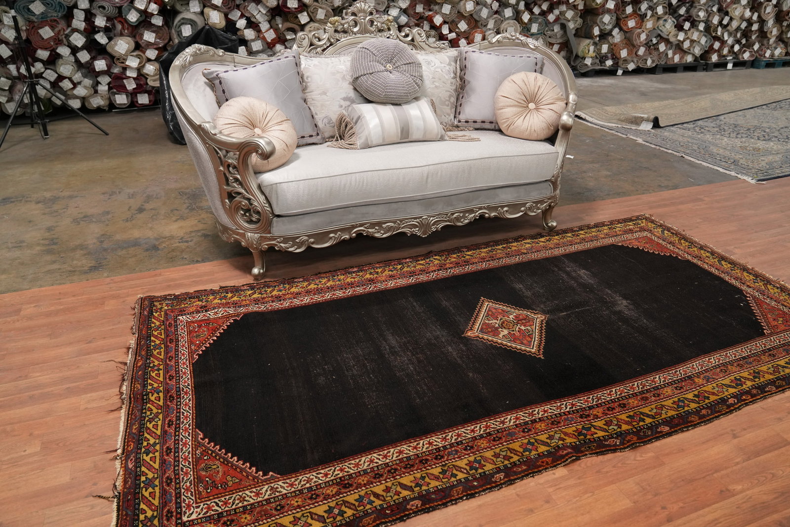 Pre-1900 Vegetable Dye Malayer Persian Area Rug 5x10 - 3