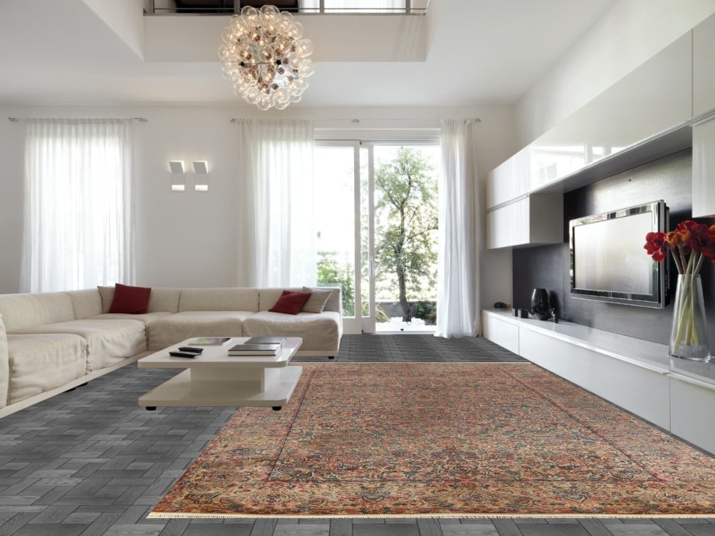 Pre-1900 Vegetable Dye Kerman Persian Large Rug 11x18 - 2