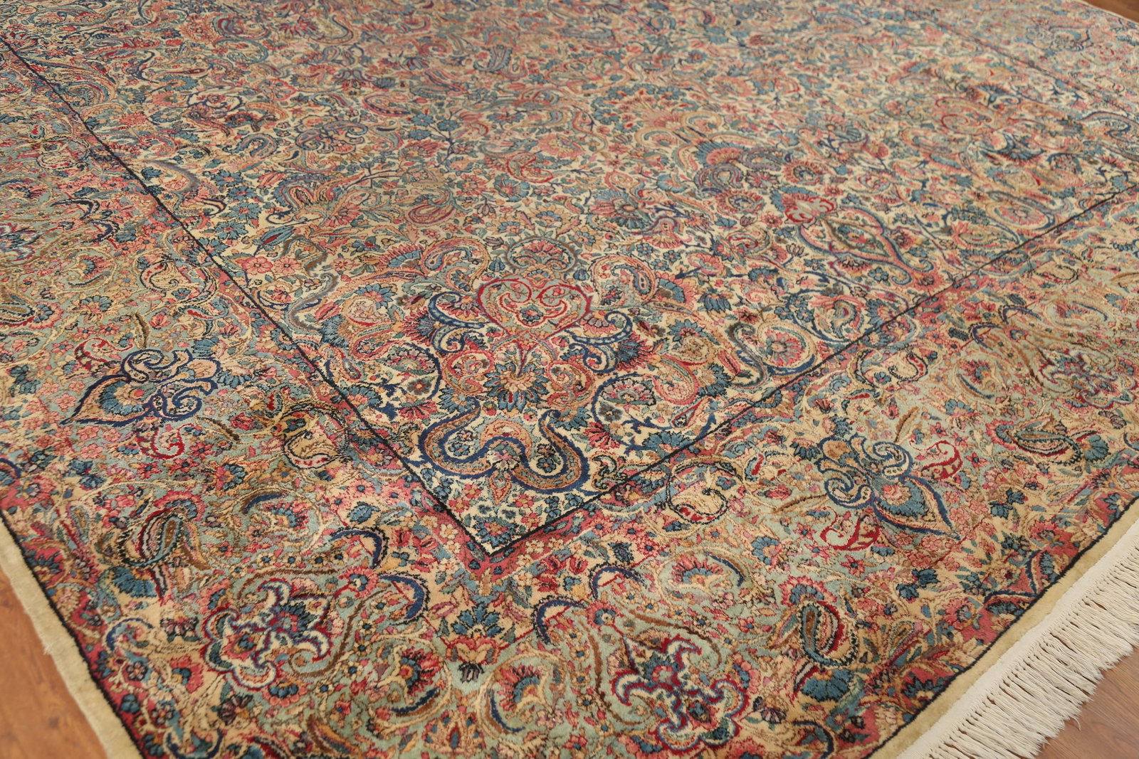 Pre-1900 Vegetable Dye Kerman Persian Large Rug 11x18 - 7