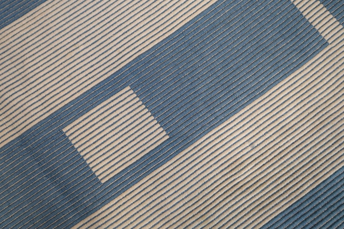 Handmade vintage Indian Dhurri kilim 4.6' x 6.3' (141cm x 193cm) 1970s - 5