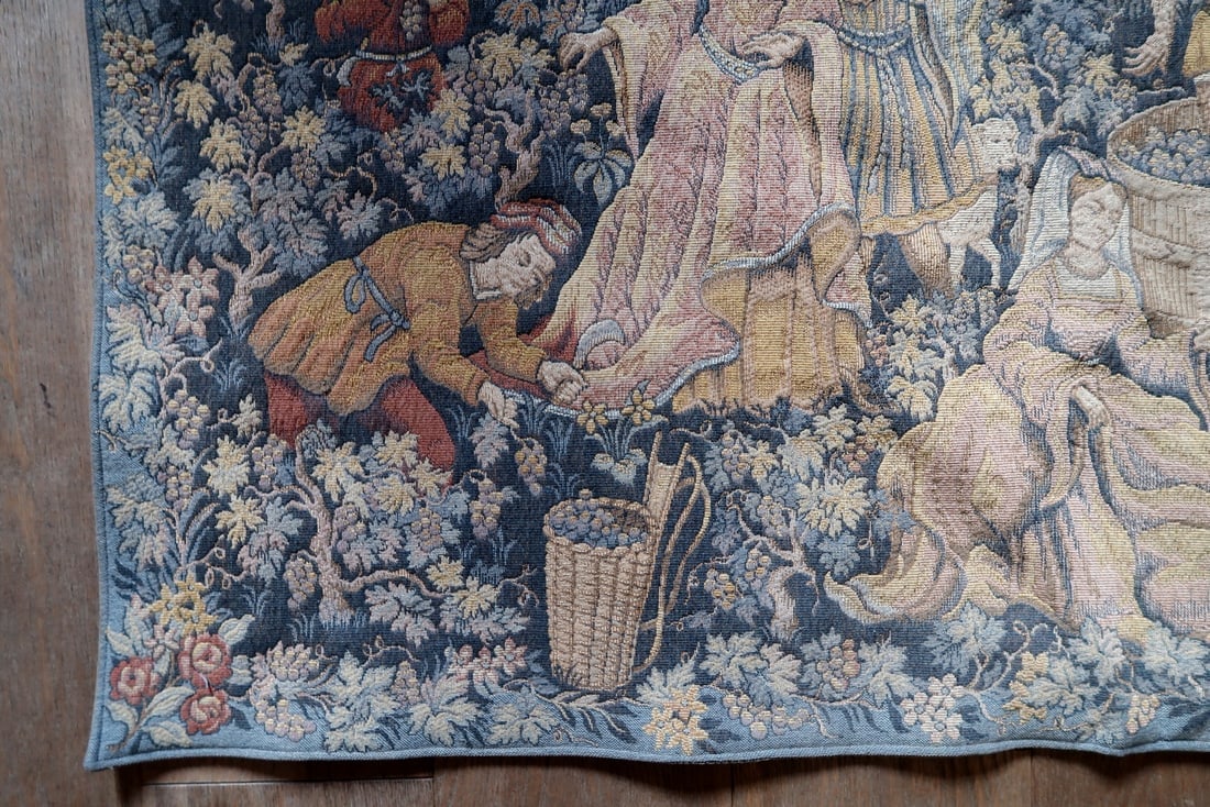 Vintage French Tapestry Wall Hanging by Marc Waymel, 3' x 3.8' (91cm x 117cm), 1960s - 3