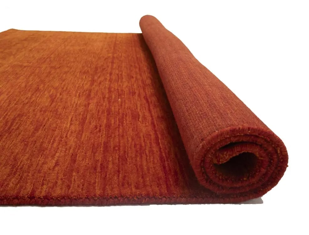 Orange-red Tribal 6X6 Gabbeh Modern Square Rug - 12