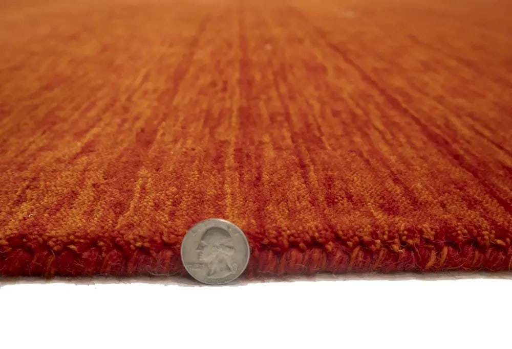 Orange-red Tribal 6X6 Gabbeh Modern Square Rug - 13