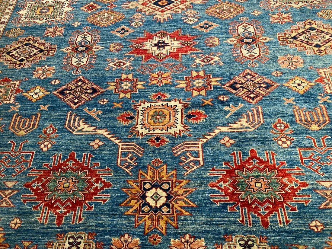 EXQUISITE FINE SUPER KAZAK RUG 9'.1"x12'.1" - 3