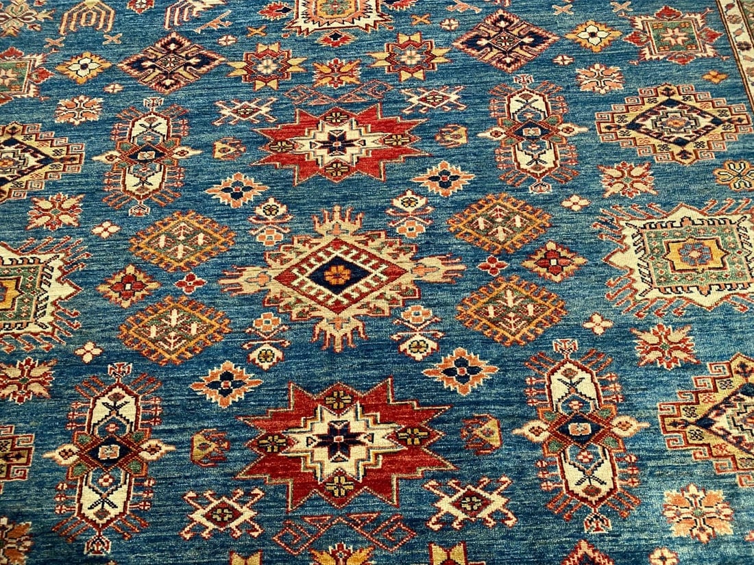 EXQUISITE FINE SUPER KAZAK RUG 9'.1"x12'.1" - 7
