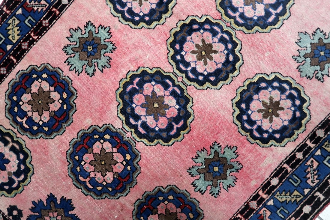 Handmade Vintage Persian Malayer Rug 3.8' x 6.2' (115cm x 188cm), 1950s - 4