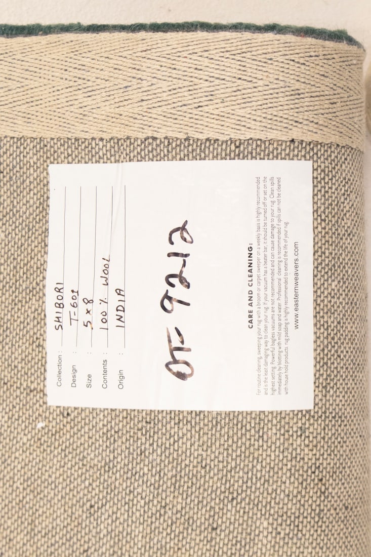 Hunter Green Tie-Dye 5X8 Hand-Tufted Modern Rug - 17