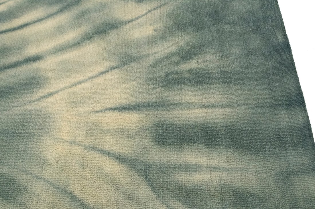 Hunter Green Tie-Dye 5X8 Hand-Tufted Modern Rug - 9