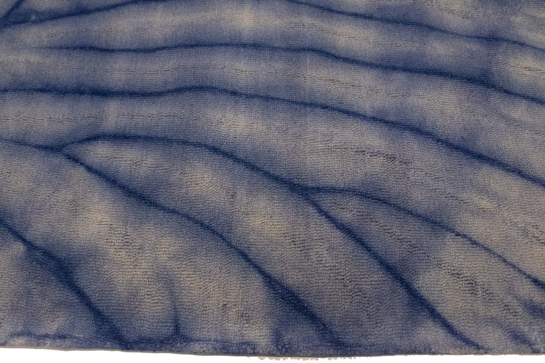 Purple-navy Tie-Dye 5X8 Hand-Tufted Modern Rug - 10