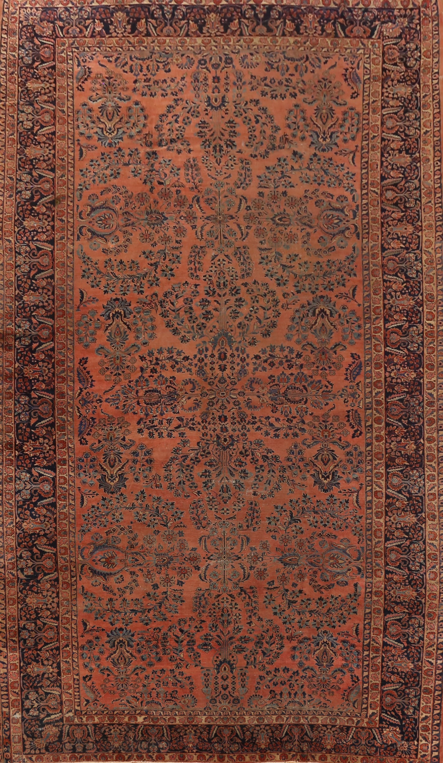 Pre-1900 Vegetable Dye Sarouk Persian Large Rug 11x19 (1 of 20)
