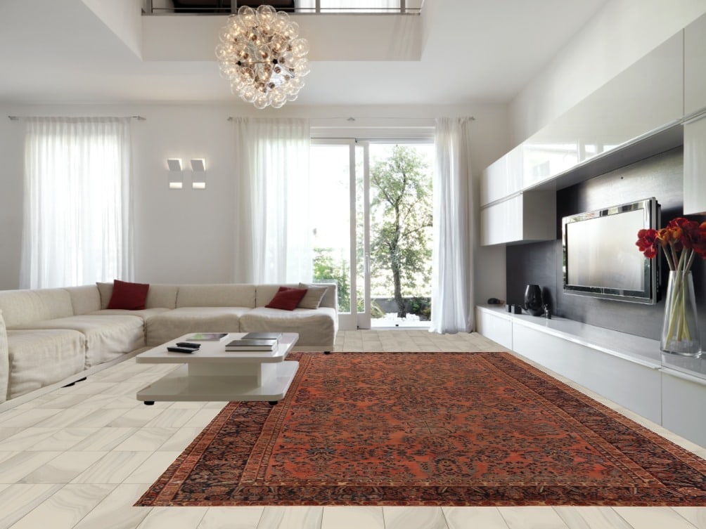 Pre-1900 Vegetable Dye Sarouk Persian Large Rug 11x19 - 2