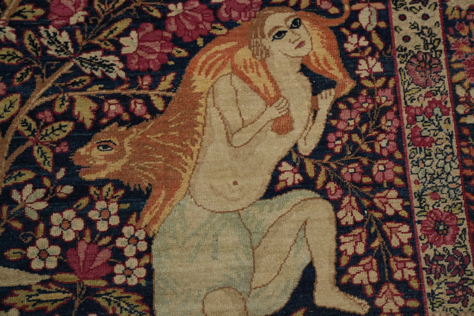 Pre-1900 Vegetable Dye Kerman Ravar Persian Area Rug 5x8 - 8