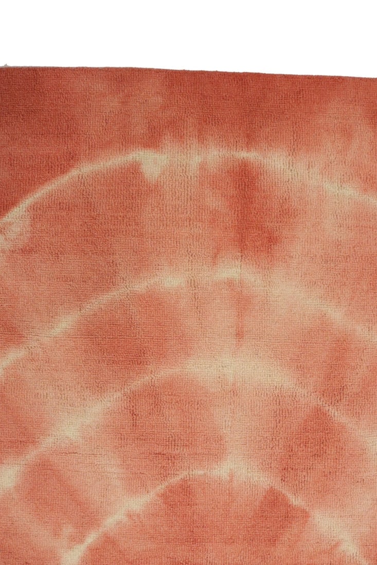 Coral Tie-Dye 5X8 Hand-Tufted Modern Rug - 9