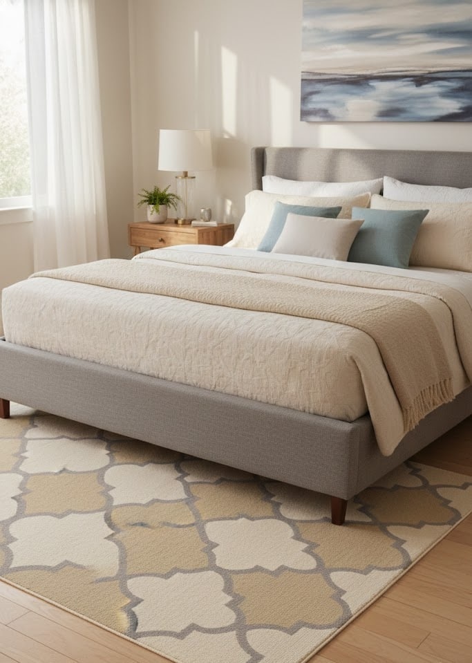 Multicolored Trellis 5X8 Hand-Tufted Modern Rug - 2