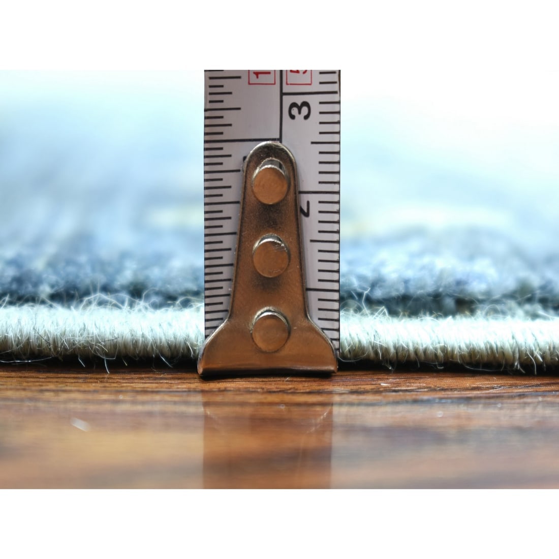 Space Gray, Afghan Kashkuli Gabbeh Design, Soft Wool Hand Knotted Rug - 10