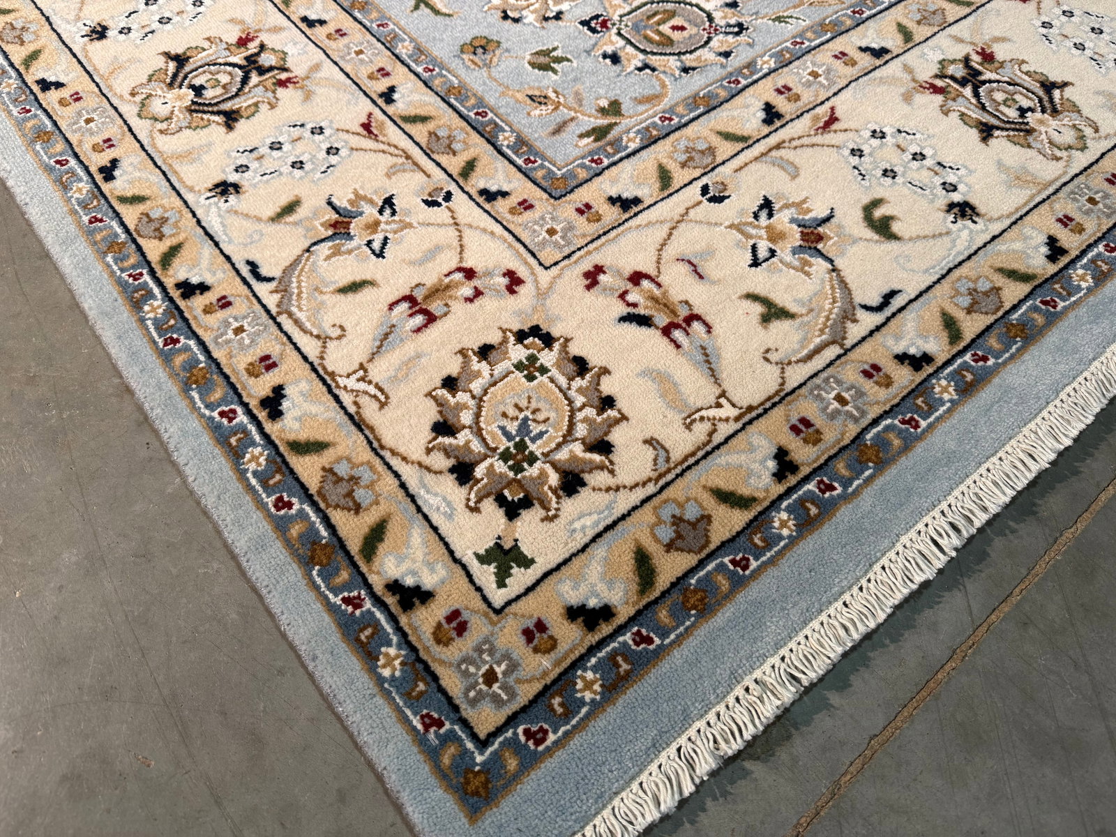Fine Silk and wool Kashan Rug 8x10 - 7