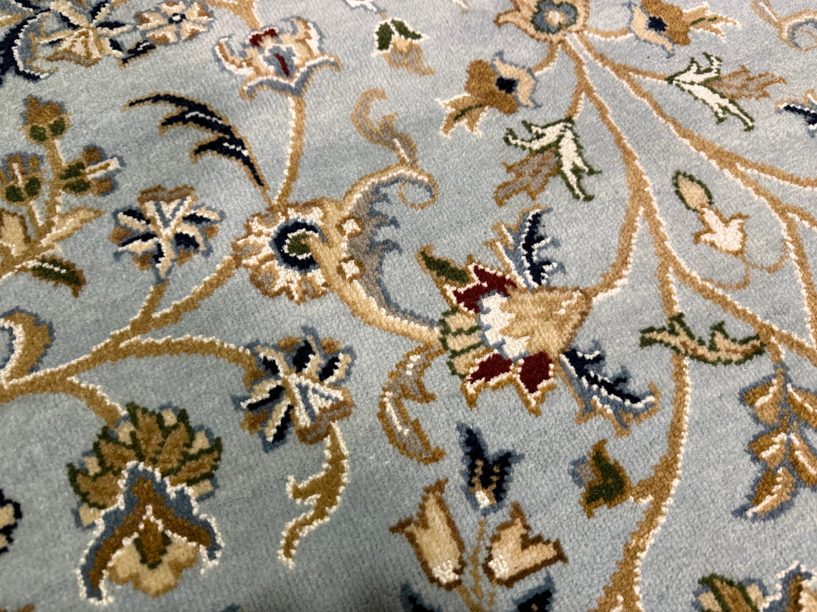 Fine Silk and wool Kashan Rug 8x10 - 9