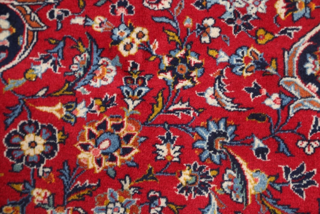Set of 2 Floral Red Kashan Persian Area Rug 5x7 - 11