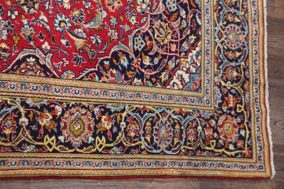 Set of 2 Floral Red Kashan Persian Area Rug 5x7 - 16