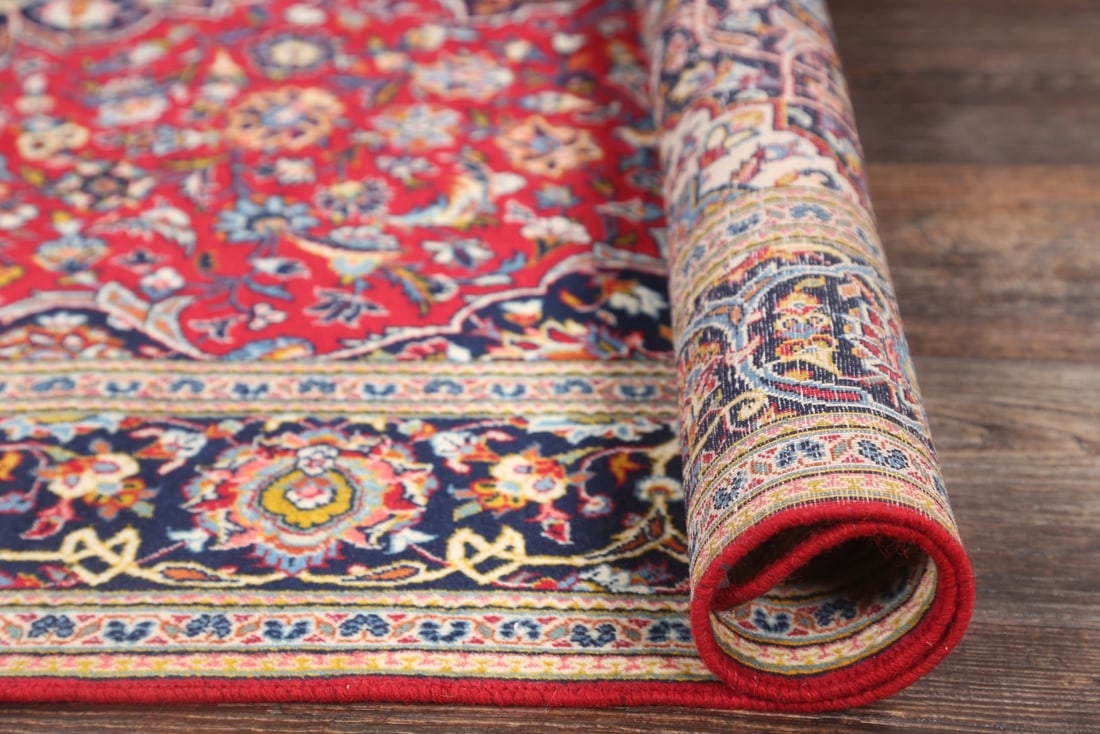 Set of 2 Floral Red Kashan Persian Area Rug 5x7 - 20