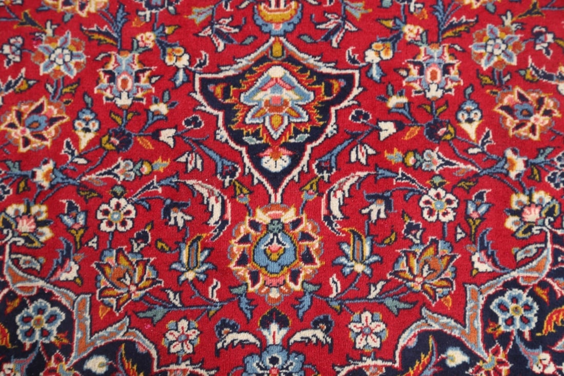 Set of 2 Floral Red Kashan Persian Area Rug 5x7 - 8