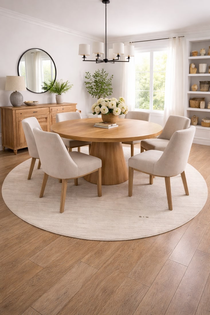 Oatmeal Tribal 8X8 Gabbeh Modern Round Rug - 2