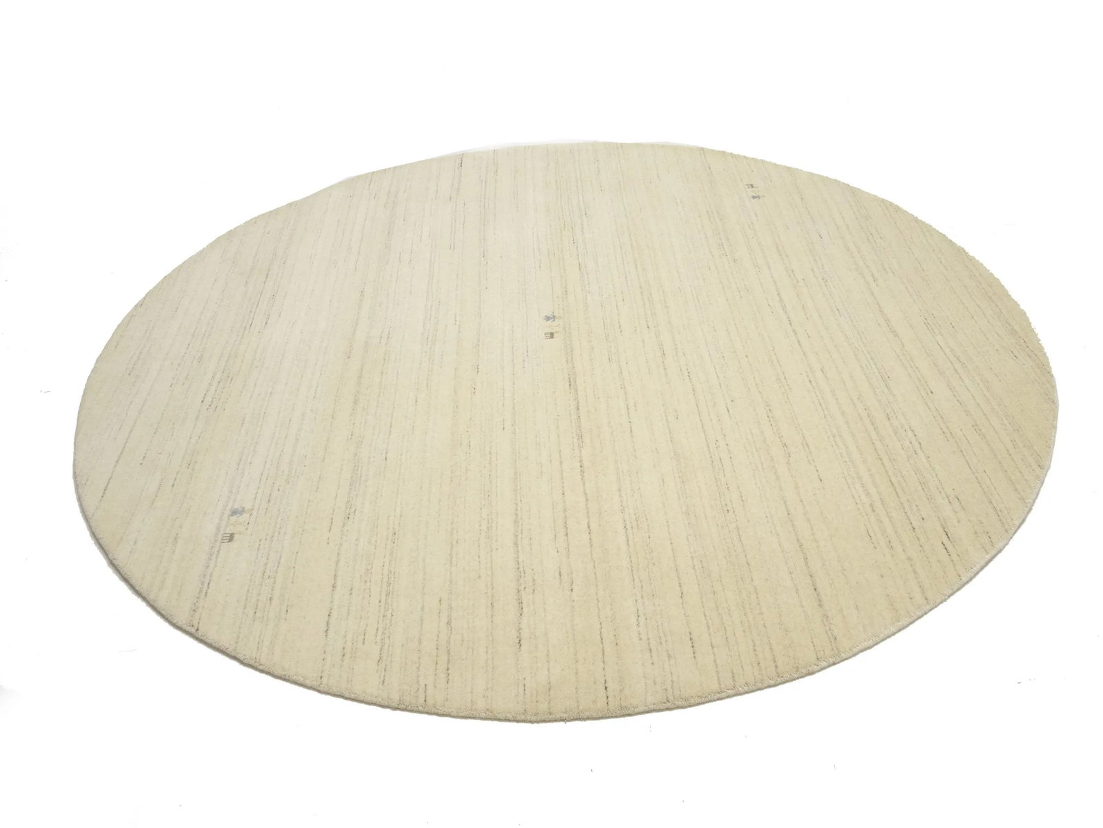 Oatmeal Tribal 8X8 Gabbeh Modern Round Rug - 6