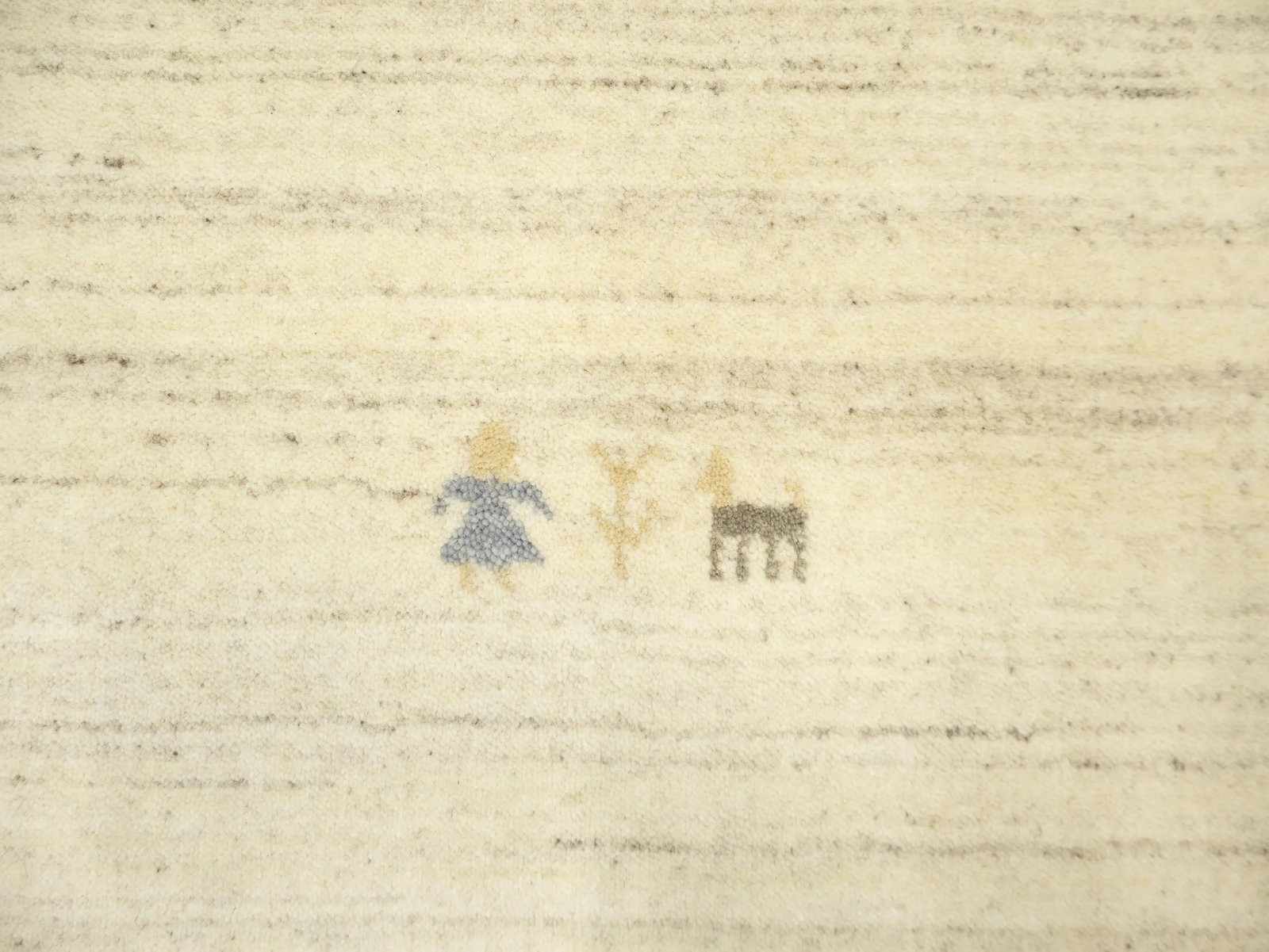 Oatmeal Tribal 8X8 Gabbeh Modern Round Rug - 7