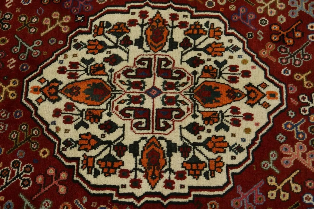 Red Tribal 3X5 Shiraz Persian Rug - 6