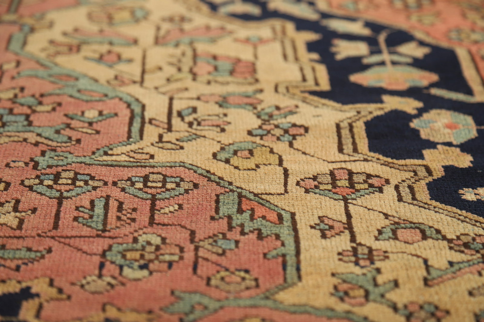 Pre-1900 Vegetable Dye Sarouk Farahan Persian Rug 3x5 - 12